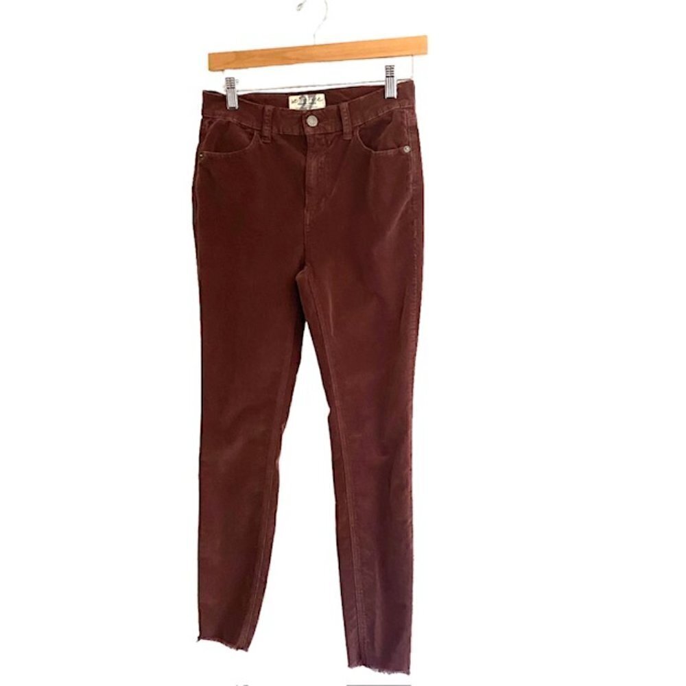 Free People Brown High Rise Corduroy Pants 27
